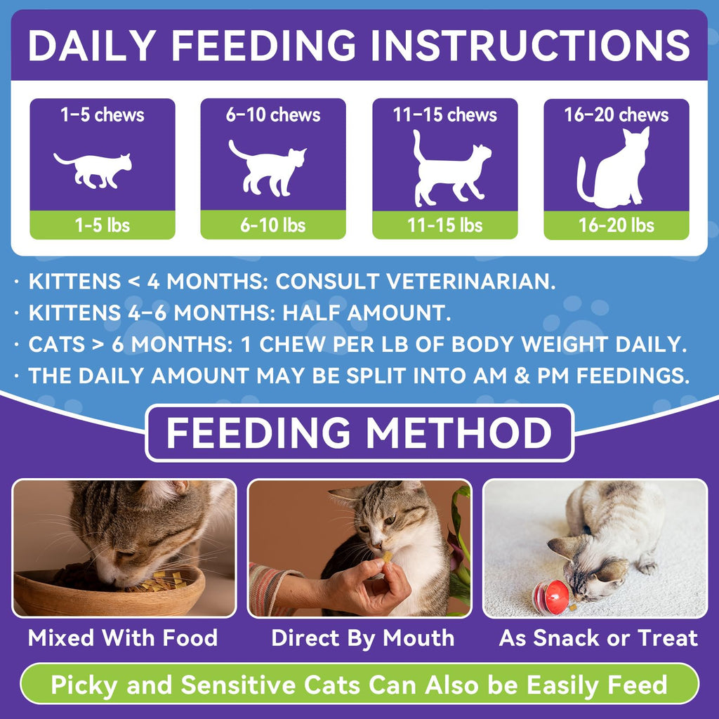 Flea and Tick Prevention for Cats, Cat Flea and Tick Treatment, 500 Chews