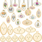 Buy now ZOCONE 10 Pack Mini Embroidery Hoops - Small Round & Oval Wood Hoops for DIY Embroidery Projects 10 Pack Round+Oval Hoops at indiglob india