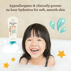 Aveeno Kids Sensitive Skin Face & Body Gel Cream, Hypoallergenic, 8 oz | Prebiotic Oat, 24 Hour Hydration, Quick Drying & Lightweight, Soft Skin