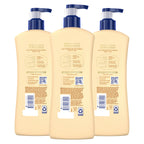 Vaseline Nourishing Moisture Body Lotion Dry Skin + Oat Extract 20.3oz 3ct