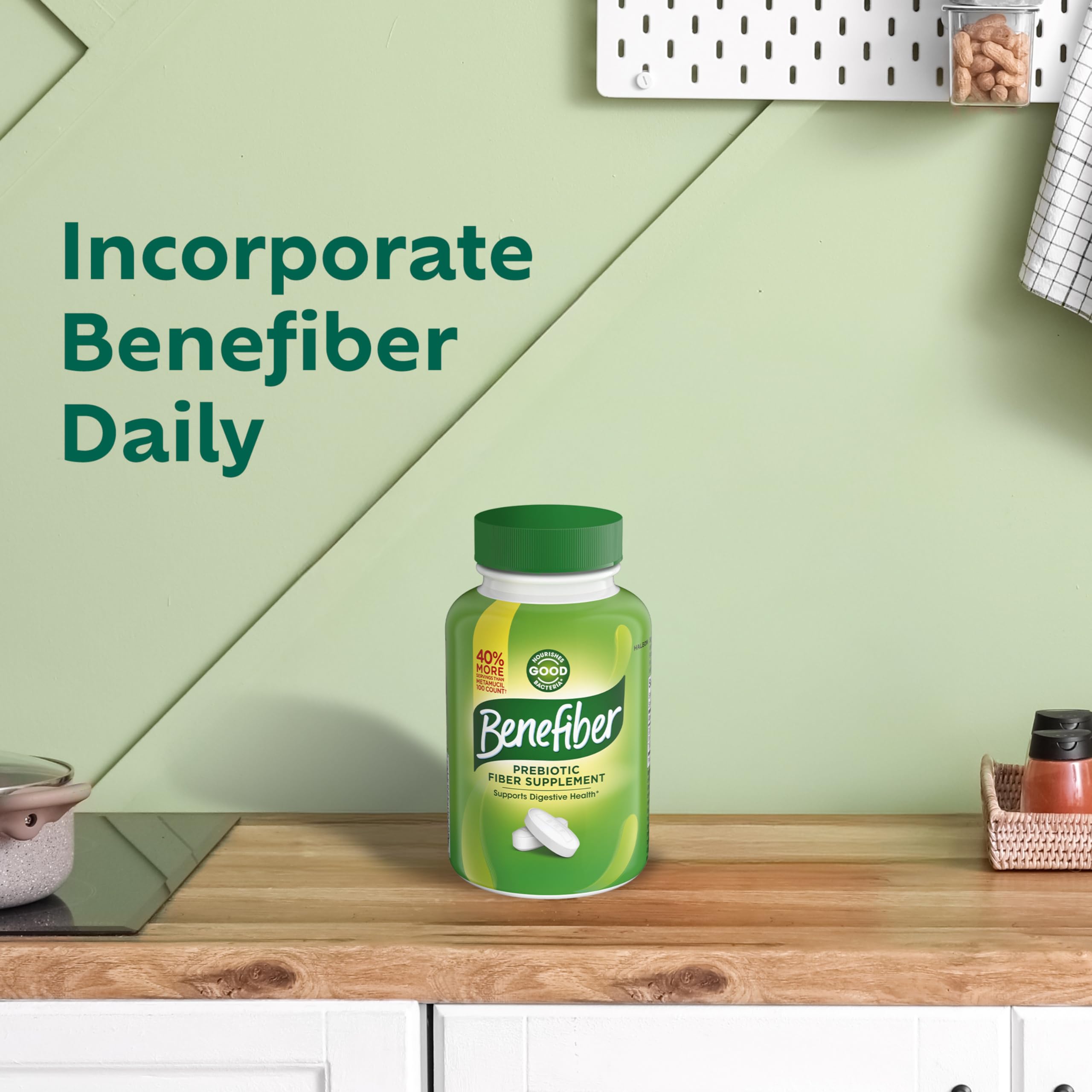 Benefiber Prebiotic Fiber Supplement Caplets, 84 count | Plant-based Prebiotic Fiber, Supports Gut Health by Nourishing Good Gut Bacteria, GLP-1 Support for Digestive Health