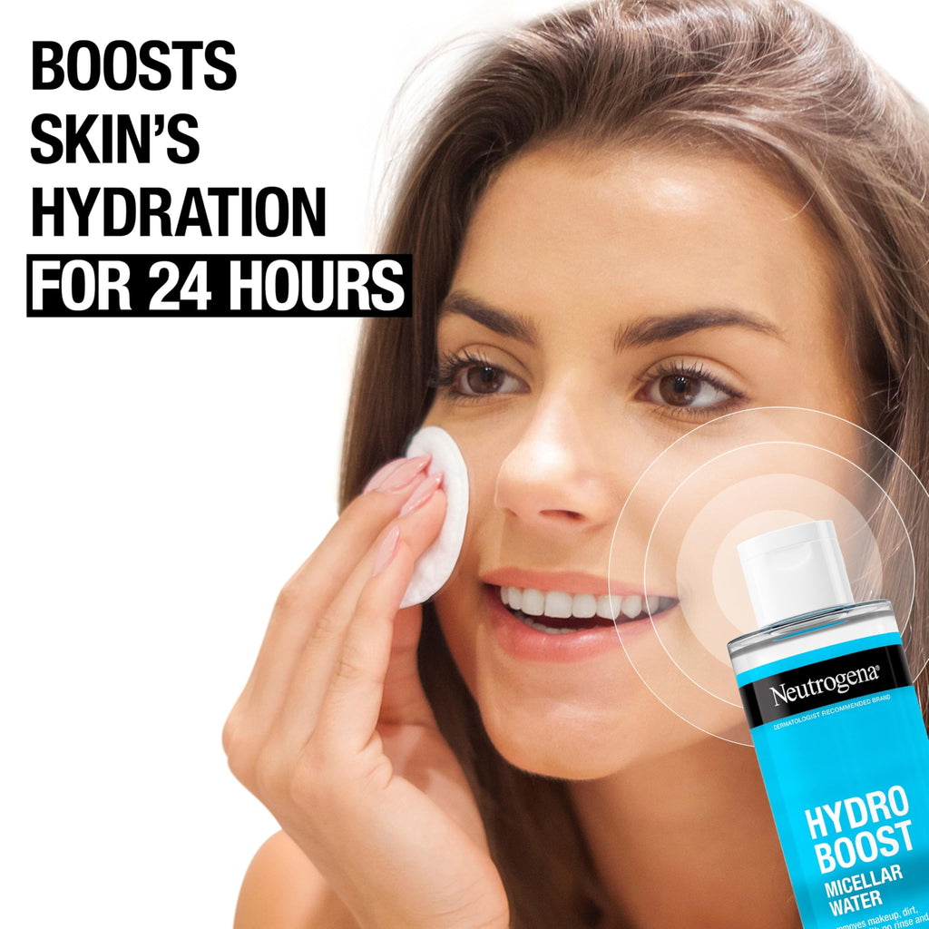 Buy now Neutrogena Hydro Boost Micellar Water with Hyaluronic Acid, Micellar Cleansing Water for Sensitive Skin, Removes Makeup, Dirt & Oil, Alcohol-Free, 13.5 fl oz at indiglob india
