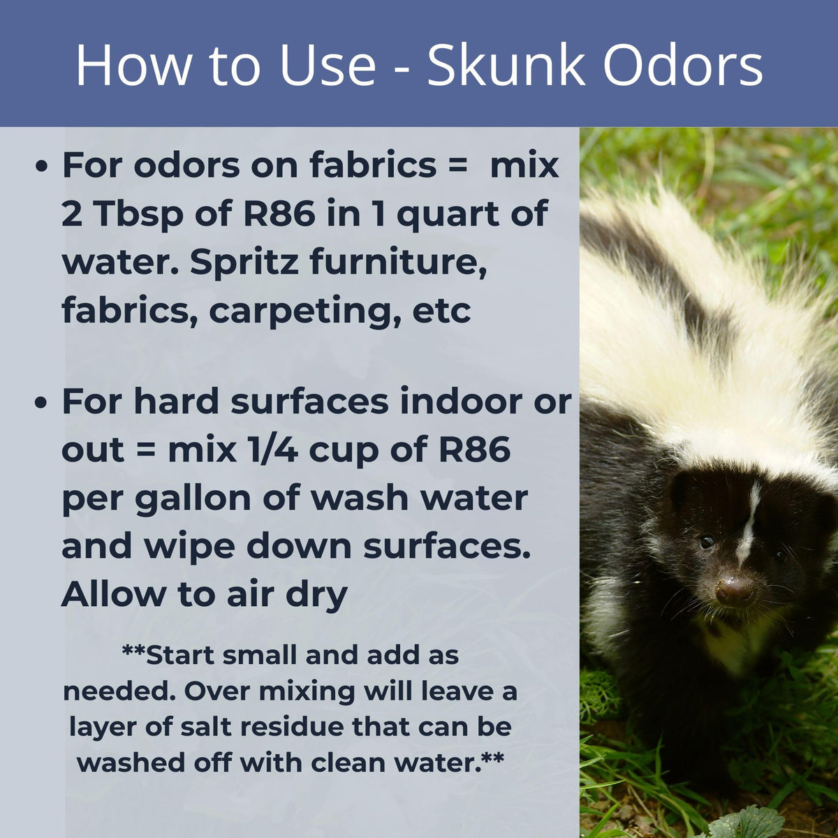 R86 Industrial All-Out Odor Eliminator, Removes Dead Animal Odor, Skunk Odor, Urine, Poop, Musty Basement & More – Natural Formula, Use Wet or Dry