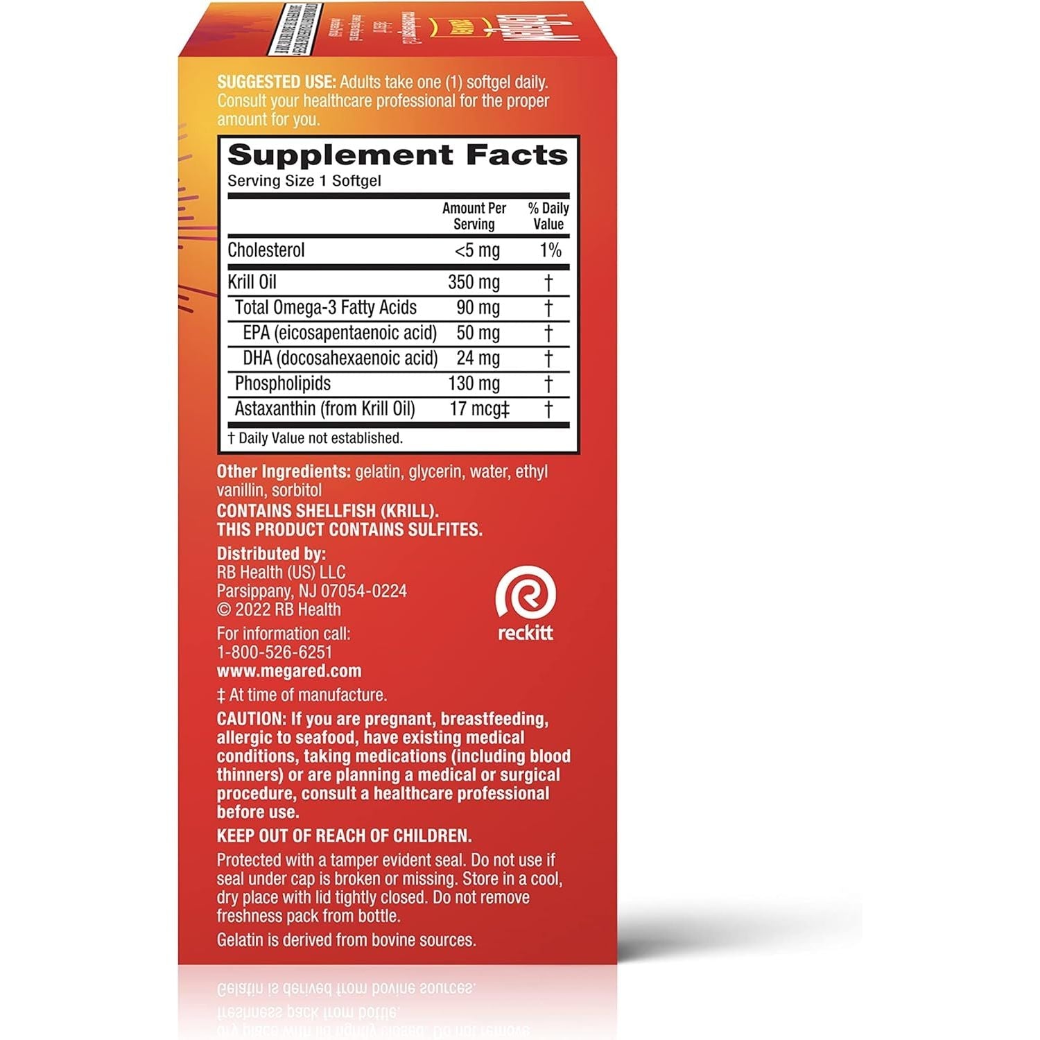 Buy now MegaRed - Omega-3 Krill Oil 350mg Softgels (130 Count in A Bottle), EPA & DHA Omega-3 Fatty Acids with No Fishy Aftertaste Unlike Fish Oil, Contains Antioxidant Astaxanthin at indiglob india