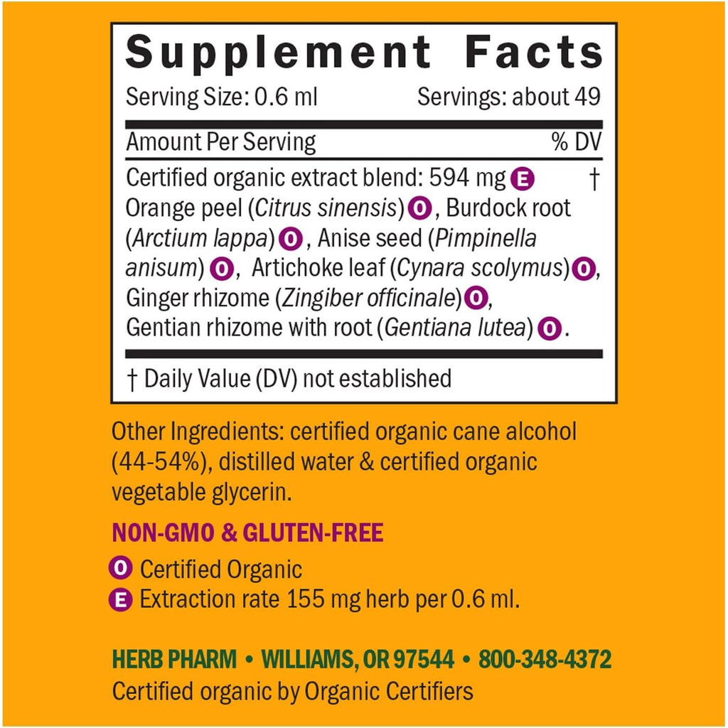 Buy now Herb Pharm Better Bitters Certified Organic Digestive Bitters, Classic, 1 Ounce at indiglob india