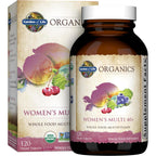 Garden of Life Organics Vitamins for Women 40+ - 60 Tablets, Womens Multi 40+, Vegan Vitamins for Women Over 40, Hormone & Breast Health Support Blend, Whole Food Womens Multivitamin