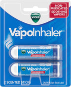 Buy now Vicks VapoInhaler, On-the-Go Portable Nasal Inhaler, Non-Medicated, With Refreshing Vicks Vapors, Menthol Scent , 2 Scented Sticks at indiglob india