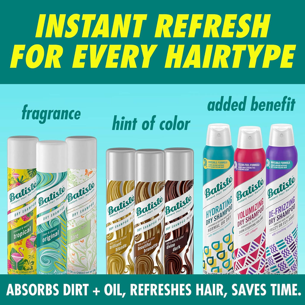 Buy now Batiste Dry Shampoo, Tropical Fragrance, 6.73 fl. oz. (Pack of 3) at indiglob india