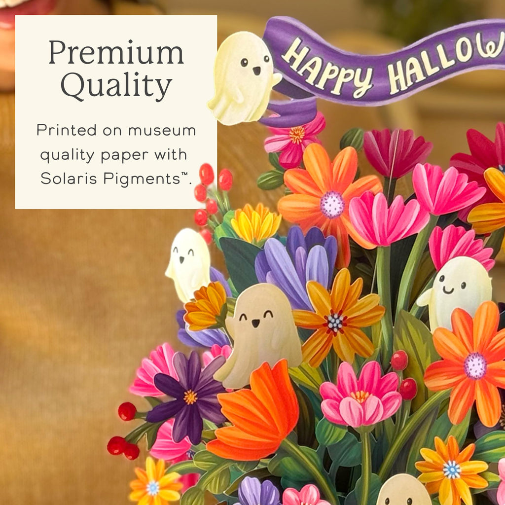 FreshCut Paper Jack-O-Lantern Boo-quet Glow-in-the-Dark Pop Up Card