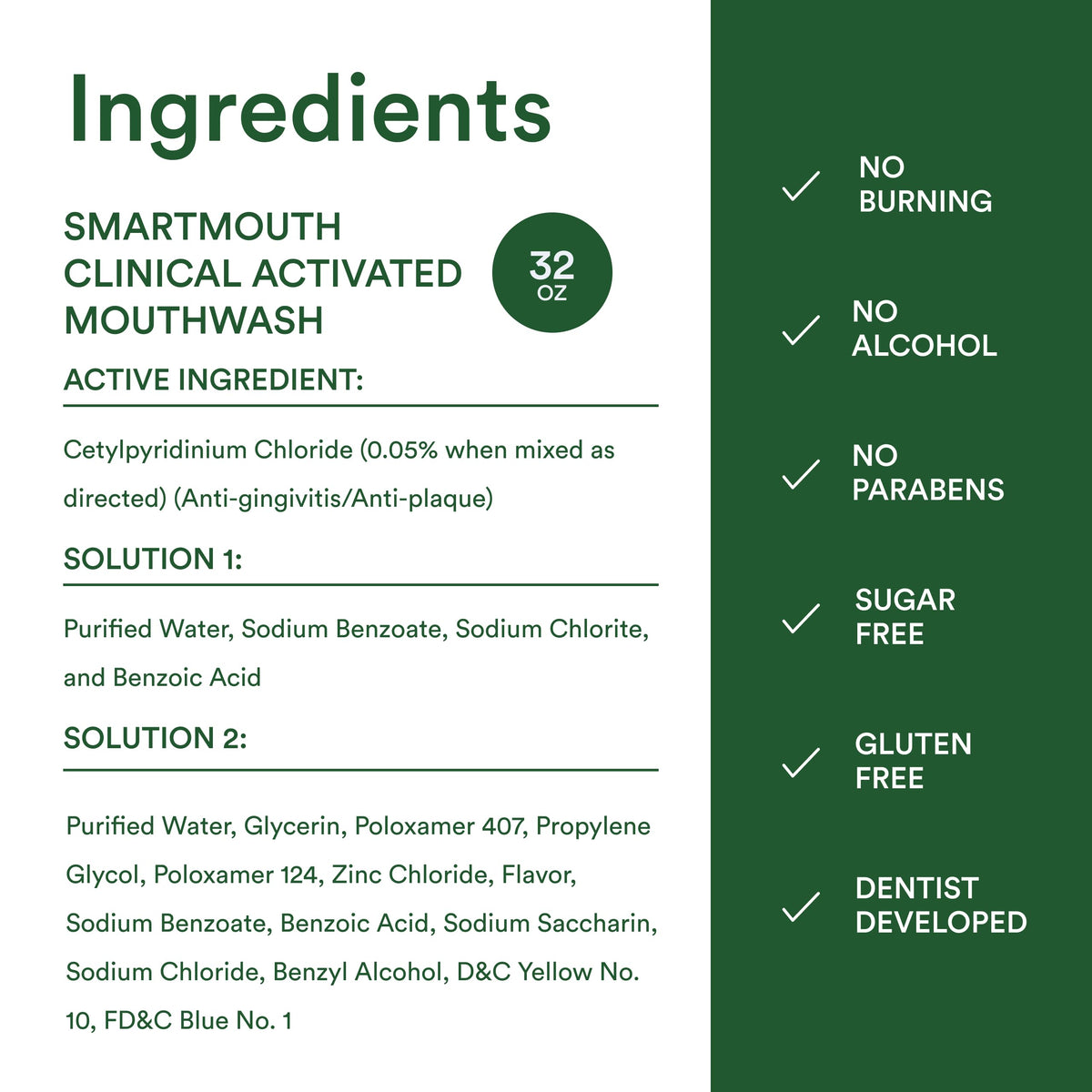 SmartMouth Clinical 2-Bottle Activated Mouthwash System, 16 fl oz Each