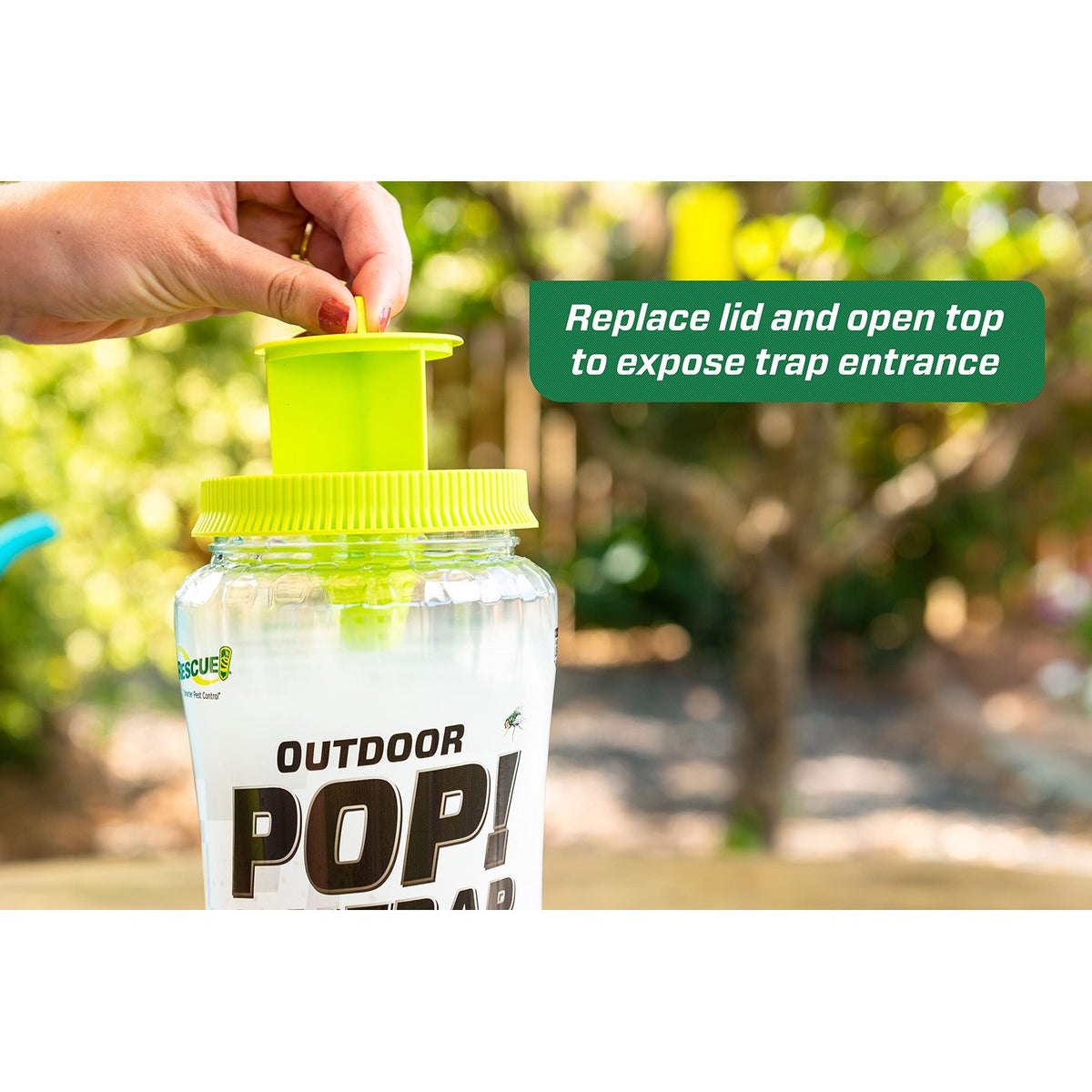 RESCUE! POP! Fly Trap – Large Reusable Fly Trap for Outdoor Use - 3 Pack
