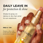 Pantene Sunkiss Glow Multitasking Spray, UV Hair Protection, Repairs Damage, Leave-In Conditioning Treatment, 5.7 oz