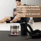 100% Pure Creatine Monohydrate Powder 60 Servings, Canada-Made, Micronized Powder, Muscle Growth, Unflavored, Ideal for Athletes & Fitness Enthusiasts, Third Party lab Tested, Vegan, 300 g
