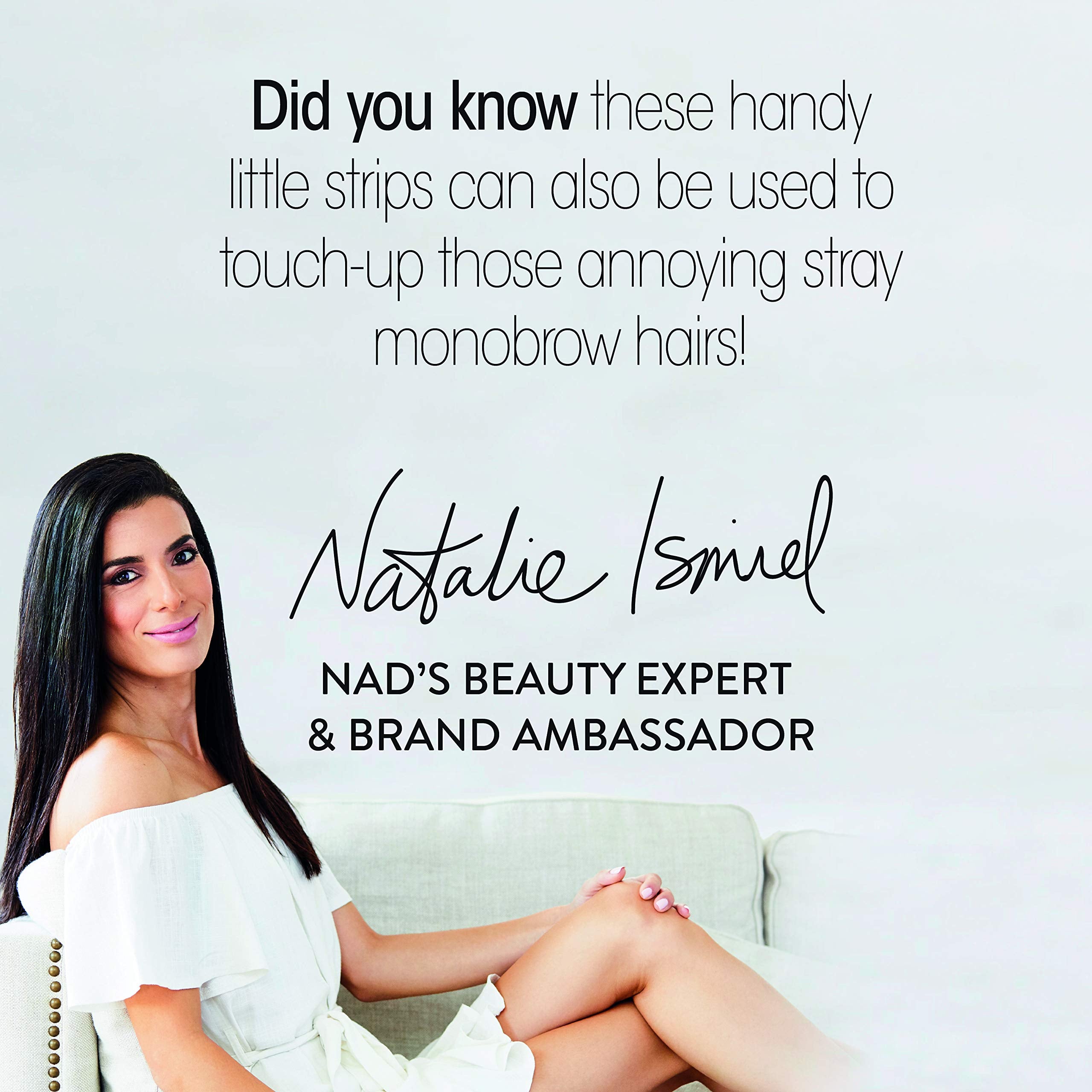 Nad's Facial Wax Strips, Fragrance free, 48 Count (Pack of 2)