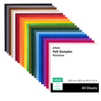 Cricut® Felt Sheets, Rainbow Sampler – 12 in x 12 in (40 ct)
