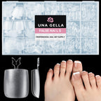Buy now UNA GELLA Almond Gel Nail Tips, 504PCS Pre Etched Clear Fake Nails Tips Medium Almond Shape - 12 Sizes Full Cover Soft Acrylic Press On Nail Extensions No C Curve Gift for Diy at Home at indiglob india