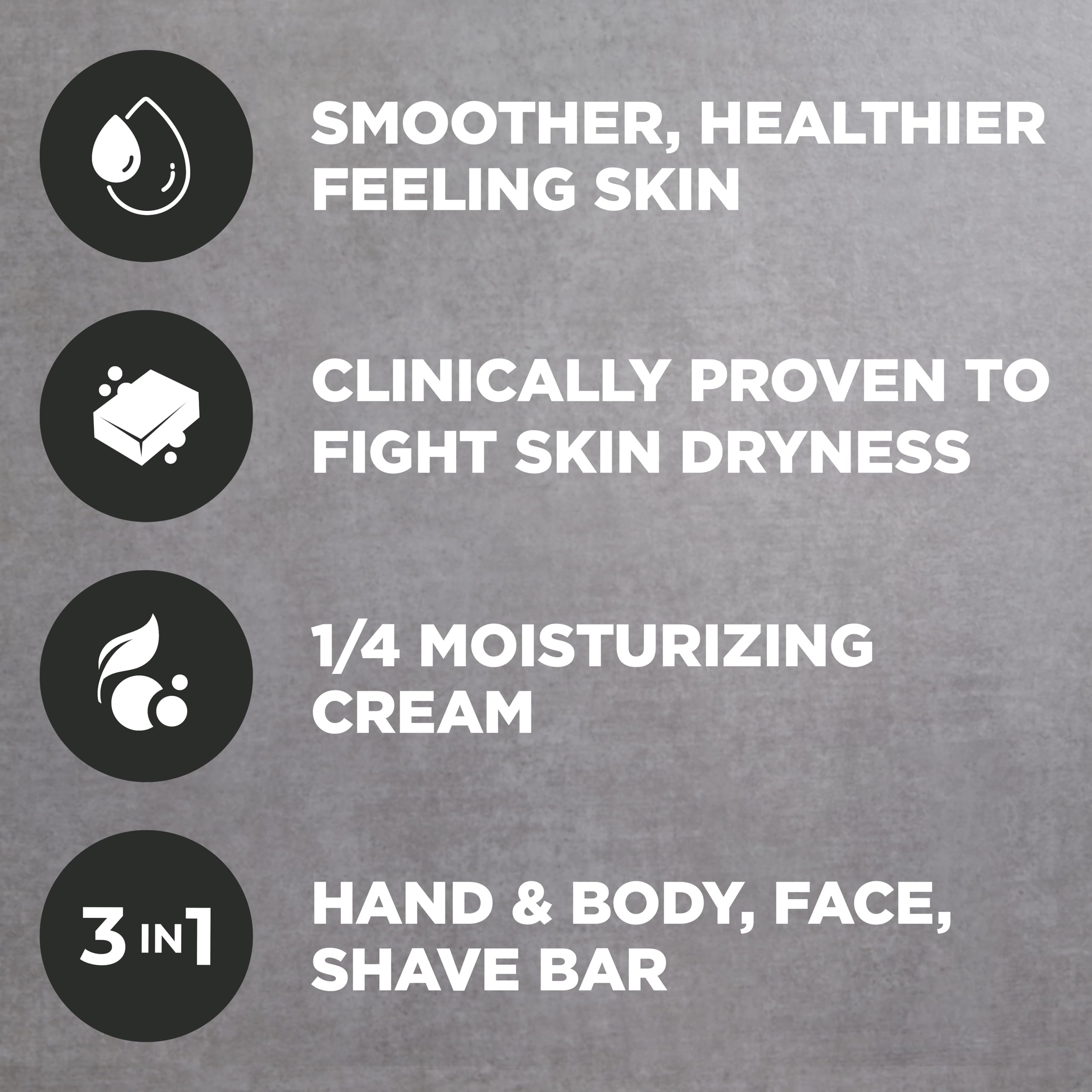 DOVE MEN + CARE Hidratante Coco + Cítricos Hand & Body Face 6 Count 3.75 oz | For dry skin, Helps hydrate and smooth skin, With coconut + citrus formula, For daily showers, Face + body shave bar