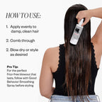 IGK Good Behavior 4-in-1 Prep Spray, Heat Protectant, Leave-In Detangler | Controls Frizz 24 Hours, Heat Protection + Shine, Weightless, Vegan, Full + Travel 7 Oz + 2 Oz