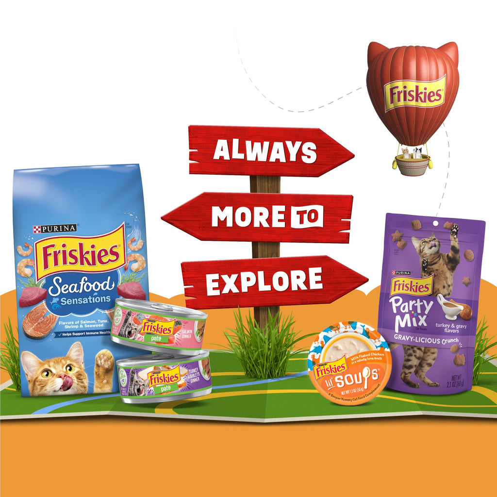 Purina Friskies Lil Soups Cat Food Topper, Shrimp, 8 Count, 1.2 oz Cups