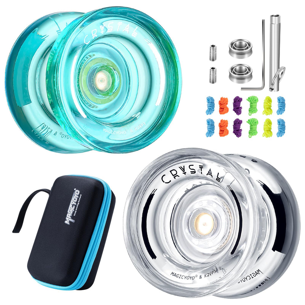 Buy now MAGICYOYO K2 Plus Crystal Orange Yoyo, Professional Fingerspin Trick Yo Yo for Kids/Adults, Responsive Yo-yo for Beginner, Replacement Unresponsive Bearing with 6 Yo yo Strings+Bearing Remover at indiglob india