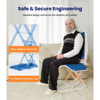 VOCIC Upgrade Electric Chair Lift with Wheels, Get Up from Floor, Portable Lift Assist Devices for Elderly, Includes 2 Types Suction Cups, Support Up to 300 LBS, No Assembly, AX10