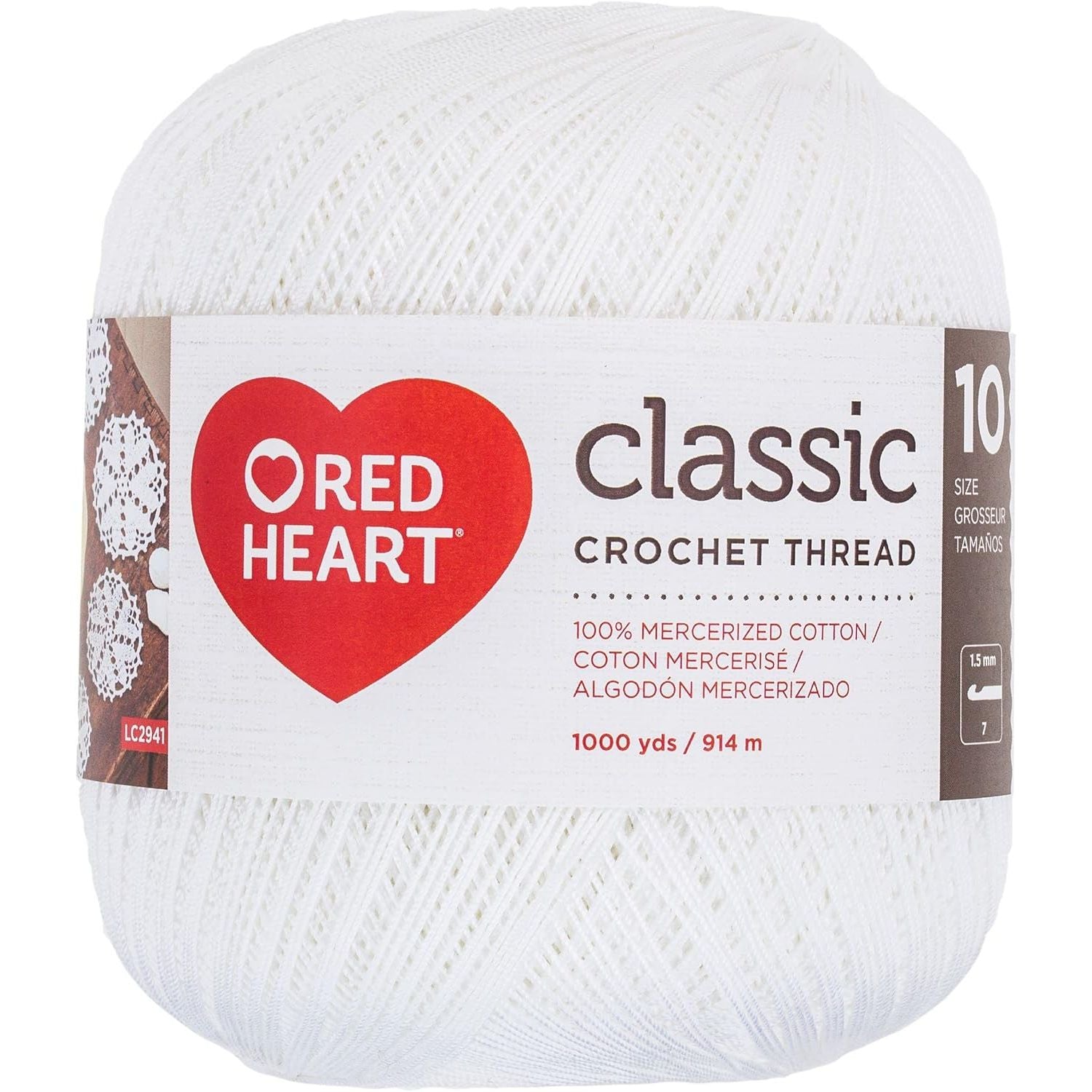 Buy now Red Heart Crochet Thread Yarn, 300 Yards, Victory Red, 1 Count (Pack of 1) 1000 Yards White Size 10 at indiglob india
