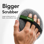 ZOMCHI Large Exfoliating Body Scrubber with Dual-Texture, 2 Pack, Grey
