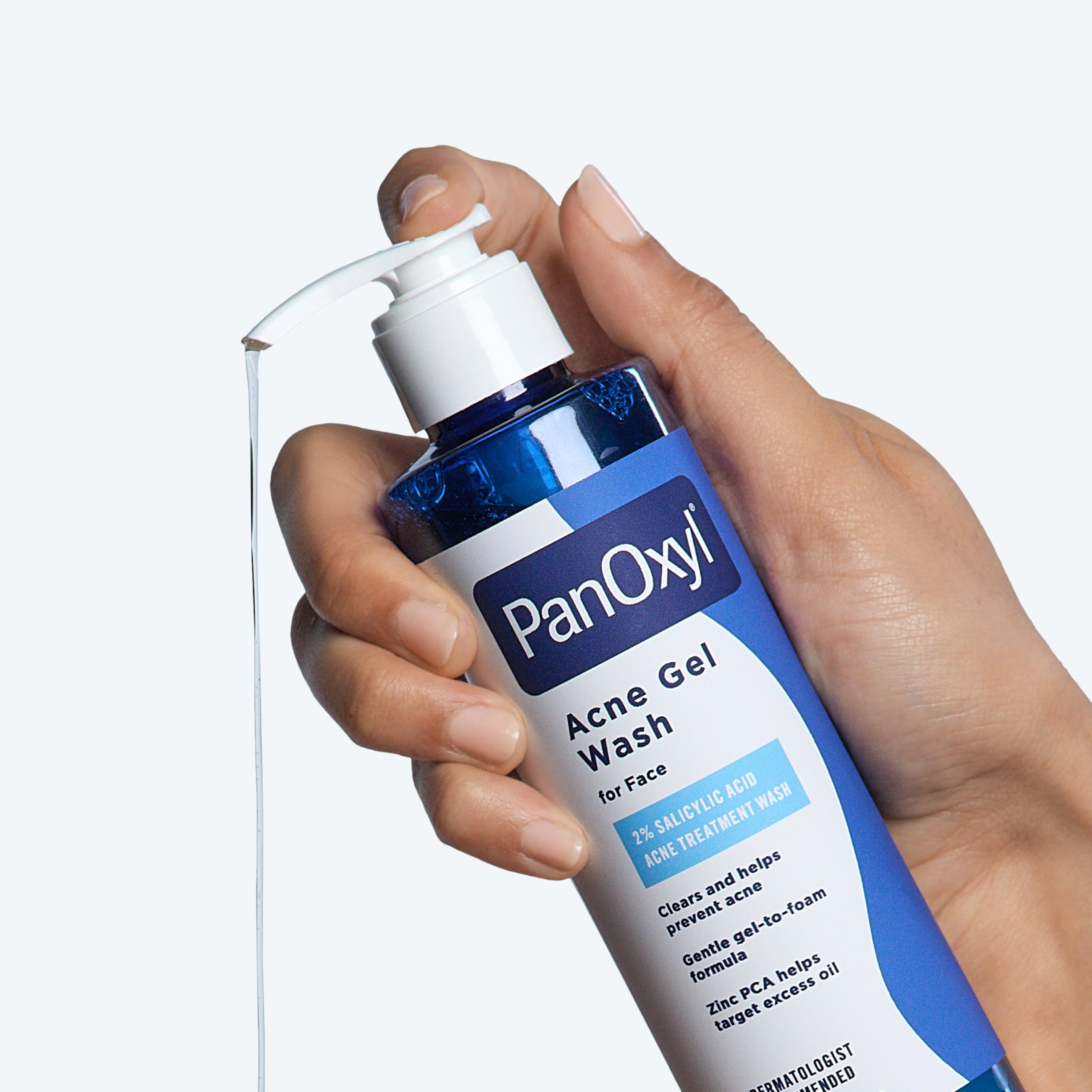 PanOxyl Acne Gel Wash, 2% Salicylic Acid, For Face, 6.5 fl oz | Gel-to-Foam Cleanser, Clears & Helps Prevent Acne, Mattifies with Zinc PCA, Reduces Redness, Nourishes Skin, All Skin Types