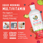 MaryRuth's Liquid Morning Multivitamin Essentials+, 2 Flavors, Vegan, 32oz | Vitamin A C D E B6 B12 Biotin Zinc, Mens Womens Multivitamin, Immune Support, Beauty, Sugar Free, Vegan, Ages 1+