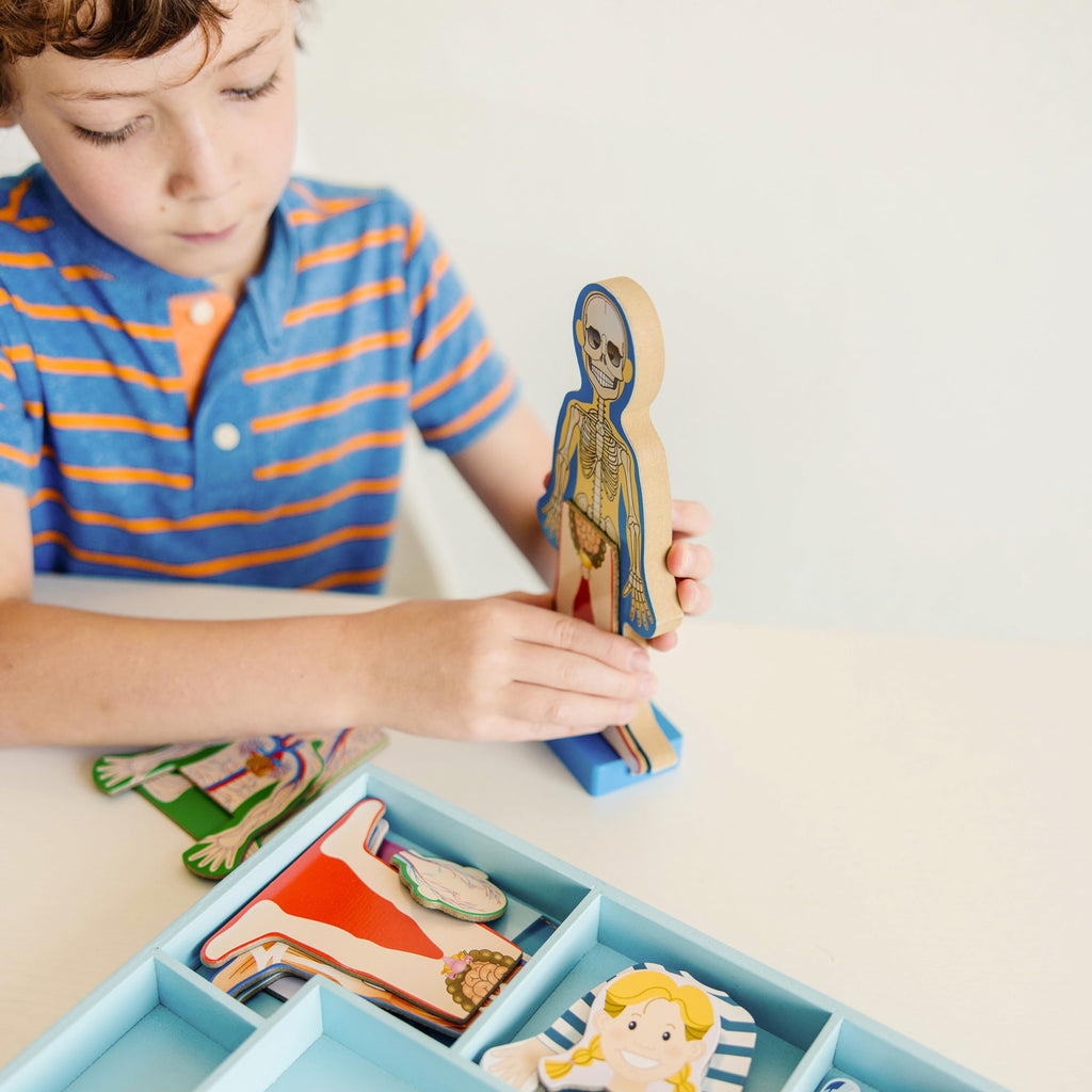 Buy now Melissa & Doug Magnetic Human Body Anatomy Play Set with 24 Magnetic Pieces and Storage Tray at indiglob india