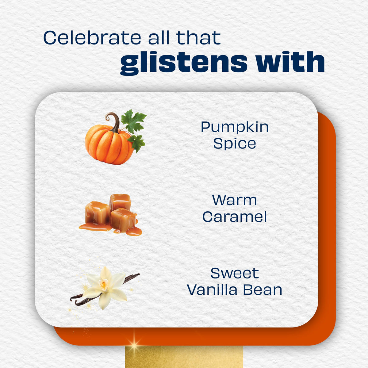Glade PlugIns Starter Kit, Air Freshener, Golden Pumpkin & Spice, 1.34 fl oz, 1 Warmer + 2 Refills