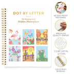Dot by Letter Adults Coloring Book, Dot Art for Adults, 40 Unique Animal, Floral & Landscape Patterns Crafts Kits(Not Including Marker)
