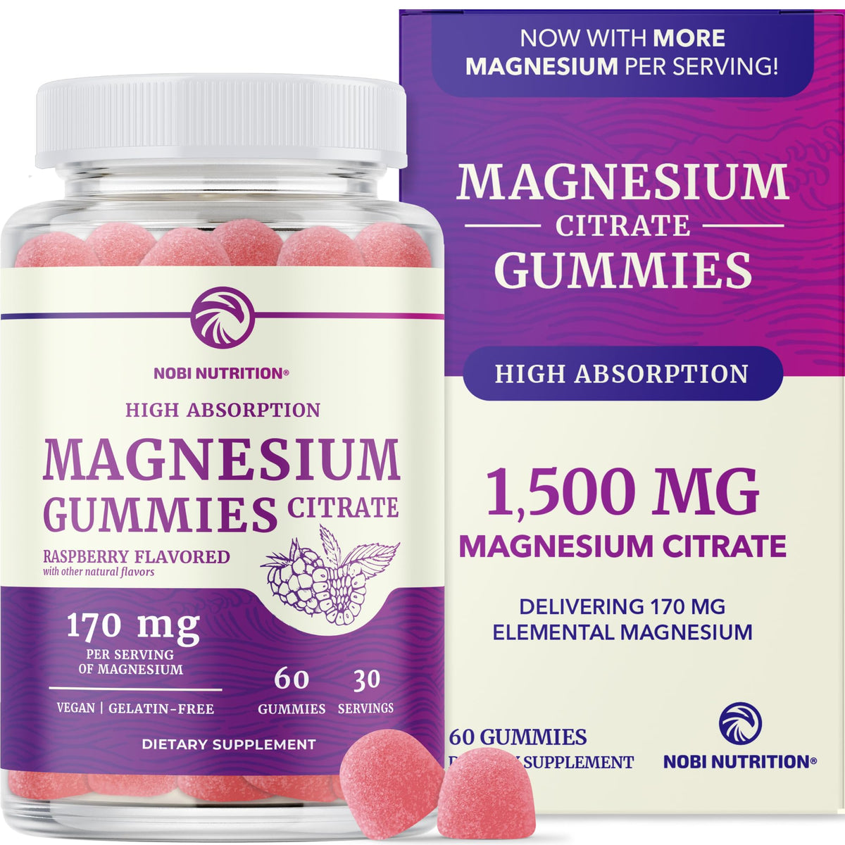 Magnesium Citrate Gummies, Extra Strength for Calm, Relaxation & Digestion