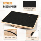 Wooden Balance Board, 350LBS Anti-Slip Balance Trainer