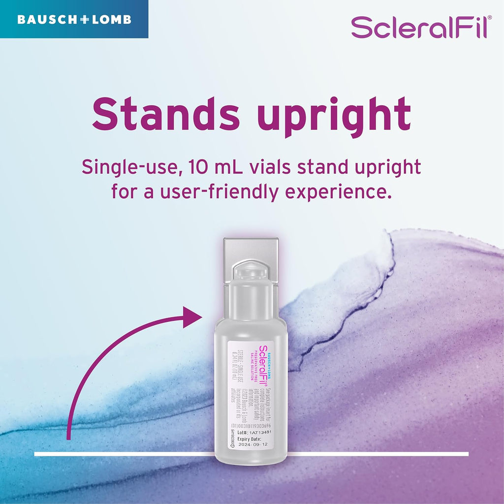Buy now ScleralFil Preservative Free Saline Solution for Scleral Lenses, Buffered Isotonic Rinsing & Insertion Solution for Soft and Rigid Gas Permeable Contacts, Single-Use Vials, 30 Count at indiglob india