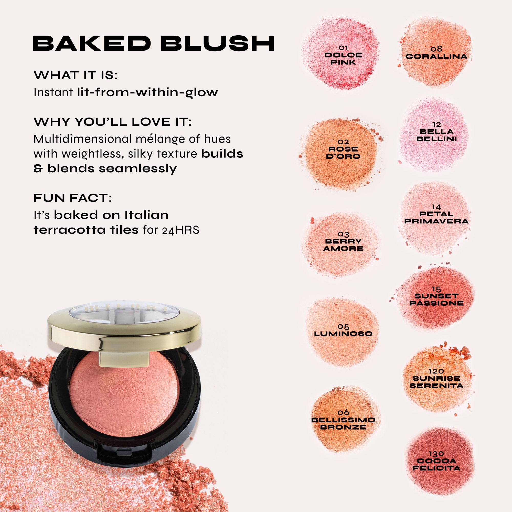 Buy now Milani Baked Blush, Powder Blush for Cheeks, Cruelty Free Makeup - Shape, Contour & Highlight Face for a Shimmery or Matte Finish -Corallina at indiglob india