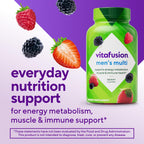 Vitafusion Men's Multivitamin Gummies | 120 Gummy Vitamins for Adults | Berry Flavor | Gluten-Free Supplement