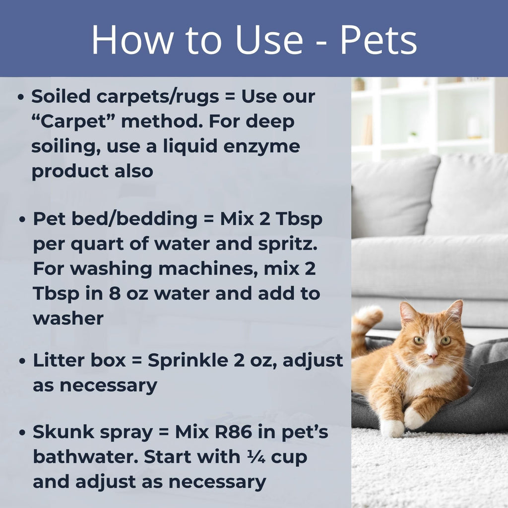 R86 Industrial All-Out Odor Eliminator, Removes Dead Animal Odor, Skunk Odor, Urine, Poop, Musty Basement & More – Natural Formula, Use Wet or Dry