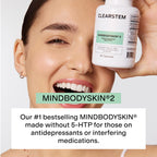CLEARSTEM - MINDBODYSKIN Hormonal Acne Supplement (No 5-HTP) - Natural DIM Supplement - Skin Care Vitamins - Hormone Balance, Antioxidants - Gluten Free, Cruelty Free - 30 Servings, 90 Capsules