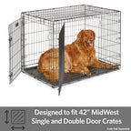 Buy now MidWest Homes for Pets Replacement Pan for 42-inch Dog Crates, Fits All Midwest and New World 42-inch Pet Cages, Multiple Uses, Plastic, Black, 9PAN at indiglob india