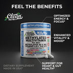 Methylated Multivitamin for Men with Vitamin B12 B6 Choline Magnesium Selenium CoQ10 Iodine Manganese Iron Boron Copper Thiamin Riboflavin Biotin Probiotics Omega 3 | Vegetarian Capsules Mens Vitamins