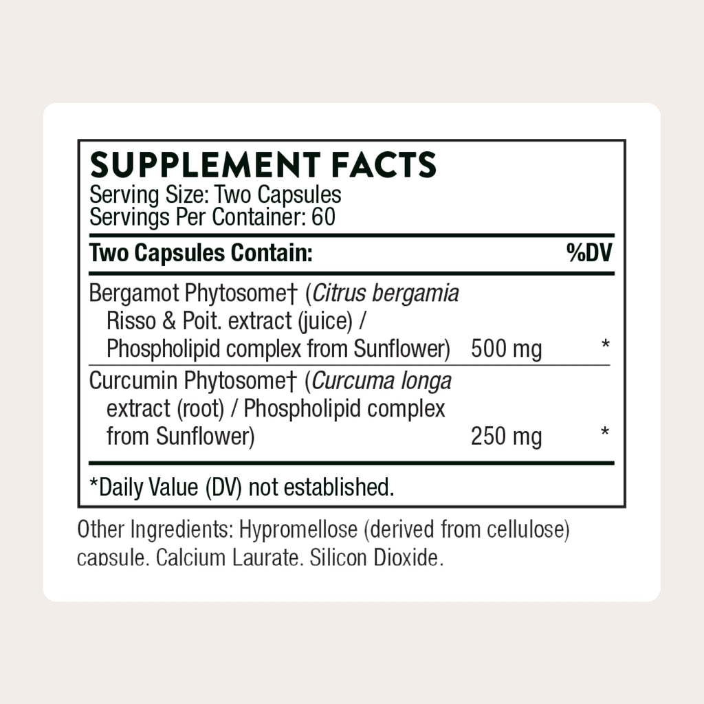 THORNE Metabolic Health, Bergamot & Curcumin Phytosome, 120 Capsules