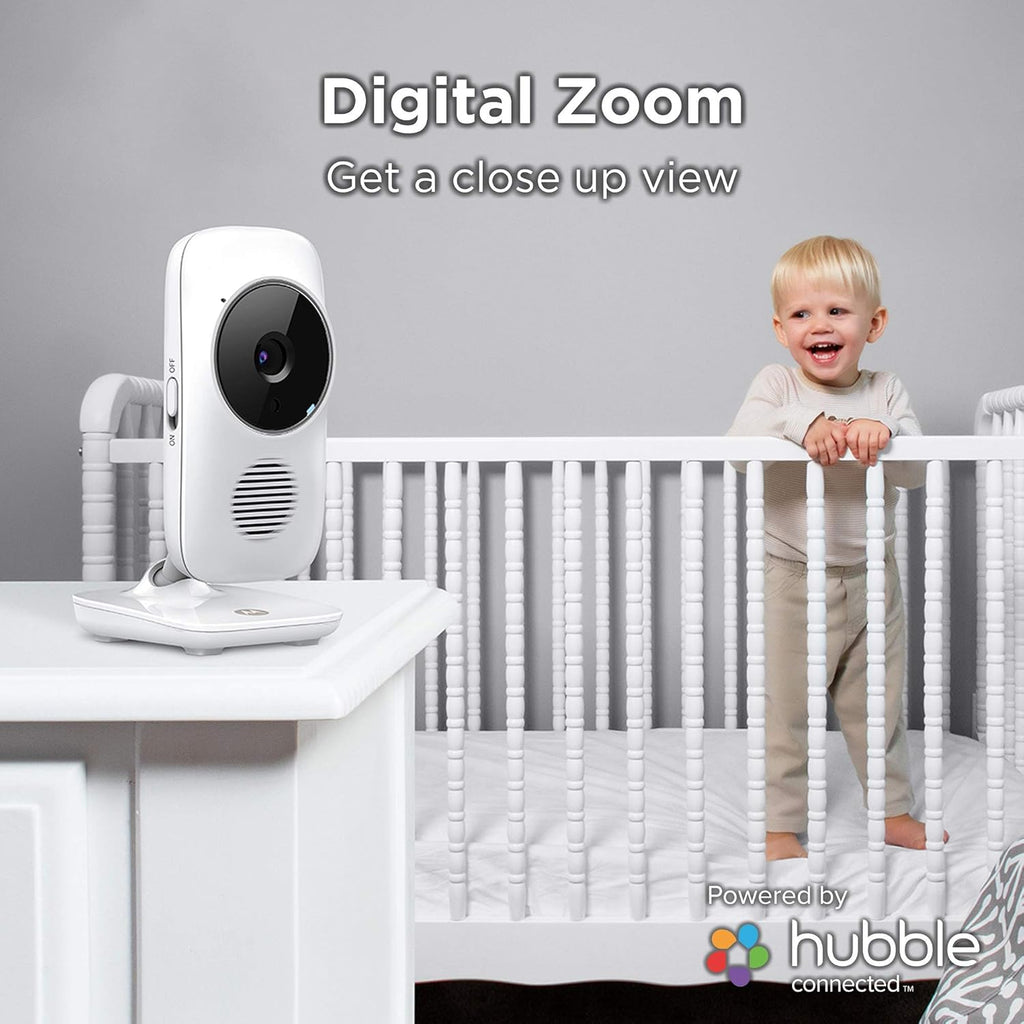 Buy now Motorola indoor Baby Smart Video Baby Monitor with Wi-Fi & 3.5" Color LCD Parent Unit, Night Vision, Two-Way Audio, Room Temperature Display & 5 Lullabies, MBP668CONNECT, 720p at indiglob india