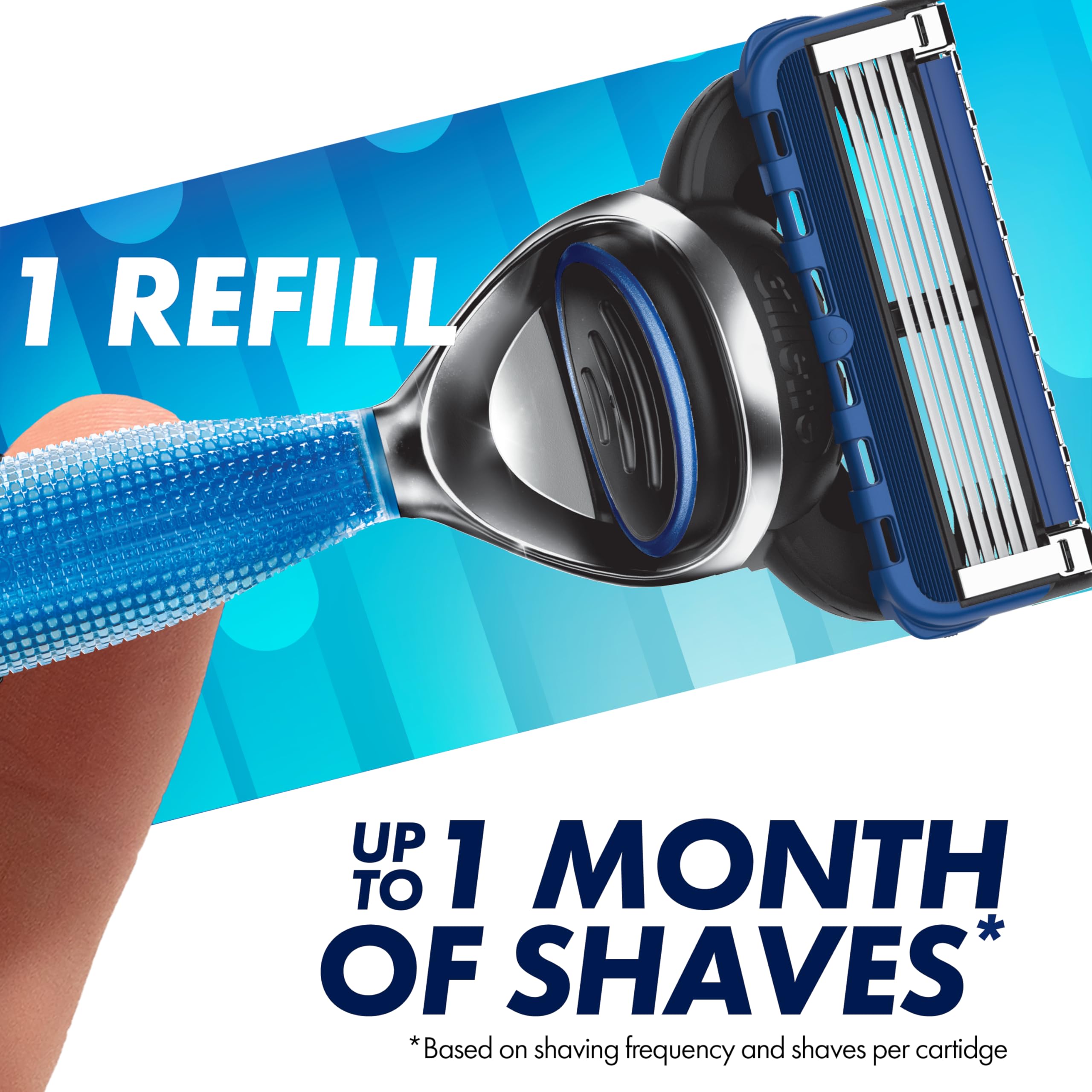Gillette 5 Men's 5-Blade Razor Blade Refills, 12 Count