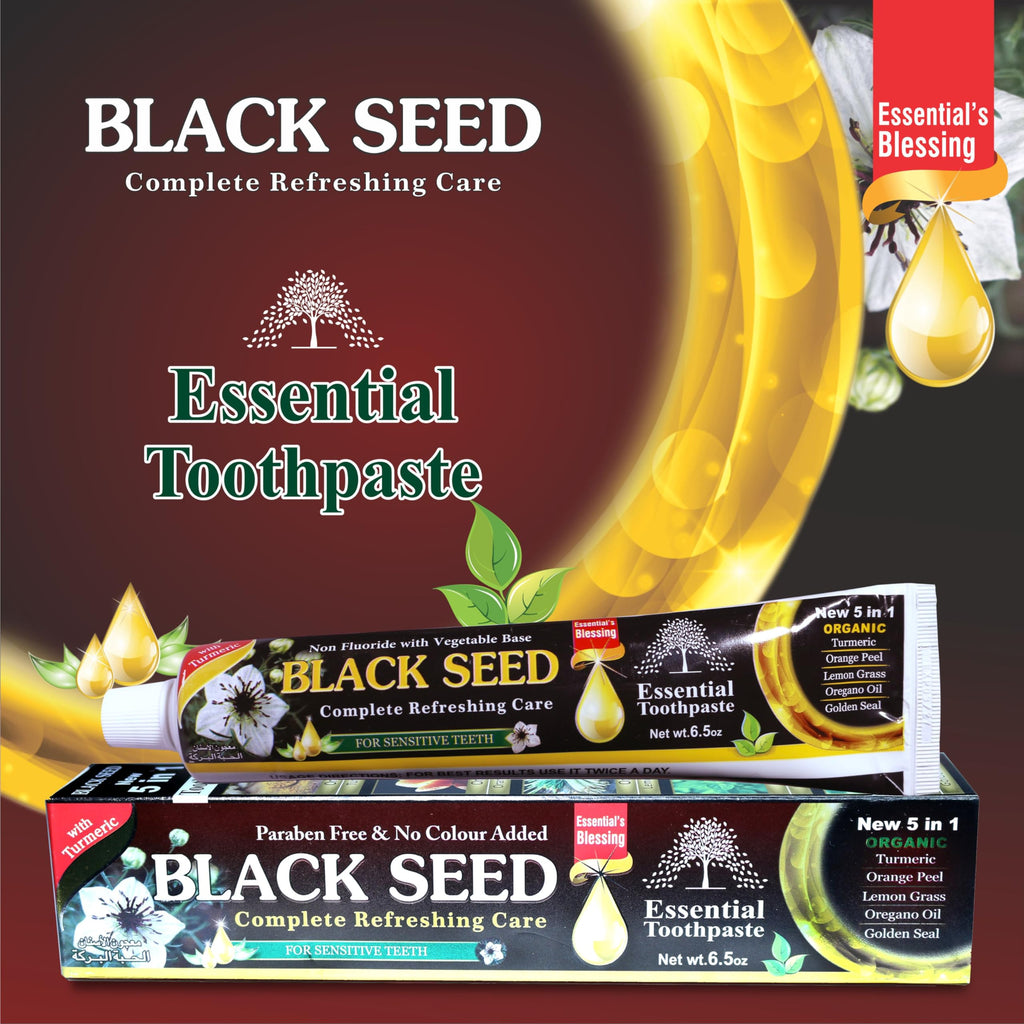 Black Seed Essential Toothpaste, 6.53oz Pack of 1 | Fluoride Free