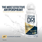 Certain Dri Prescription Strength Clinical Antiperspirant Roll-On, 1.2 oz | 72-Hour Sweat & Odor Protection for Excessive Sweating & Hyperhidrosis, 15% Aluminum Chloride, Fragrance-Free