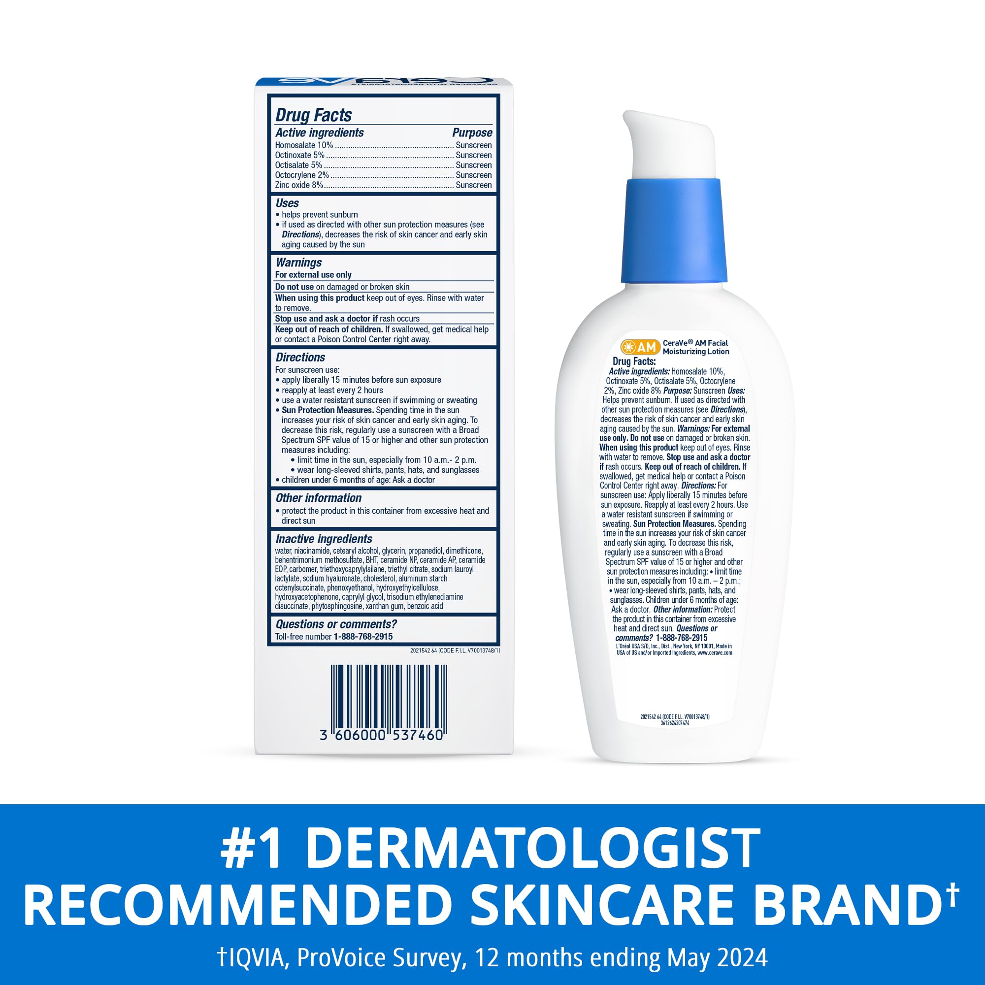 Buy now CeraVe AM Facial Moisturizing Lotion with SPF 30, Oil-Free Face Moisturizer with SPF, Formulated with Hyaluronic Acid, Niacinamide & Ceramides, Non-Comedogenic, Broad Spectrum Sunscreen, 3 Ounce at indiglob india