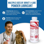 Buy now JorVet J-Lube Powder Lubricant | Easy-Mix Formula, Non-Irritating & Mess-Free | 10oz Bottle Makes 6-8 Gallons | Trusted for Veterinary & Obstetrical Use | Safe, Smooth & Easy to Clean | Red White at indiglob india
