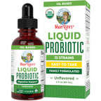 MARYRUTH'S Organic Liquid Probiotic, Digestive & Gut Health, 40 Servings | USDA Organic Formula, 13 Probiotic Strains, Up to 2 Billion CFU, Gut & Digestive Support