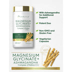 Carlyle Magnesium Glycinate with Ashwagandha | 120 Vegetarian Capsules